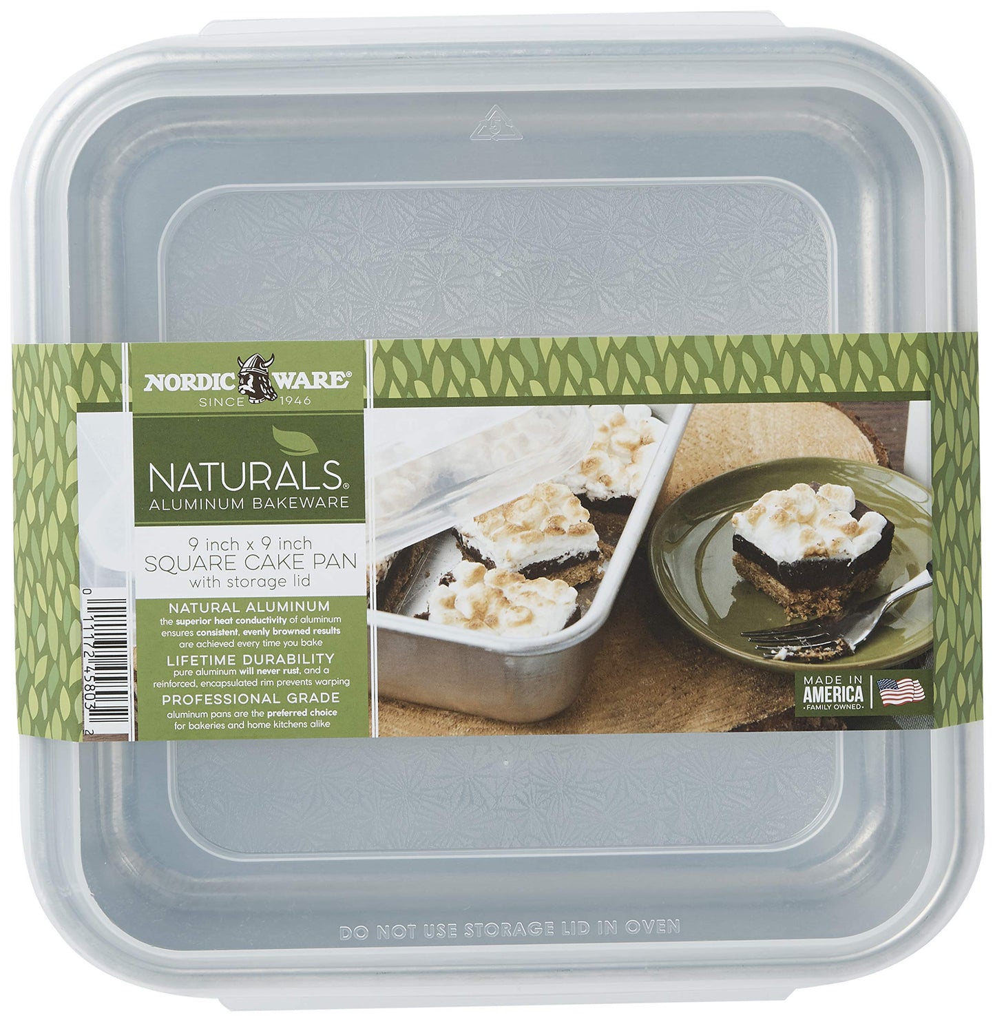 Nordic Ware Natural Aluminum Commercial Square Cake Pan, 9 x 9