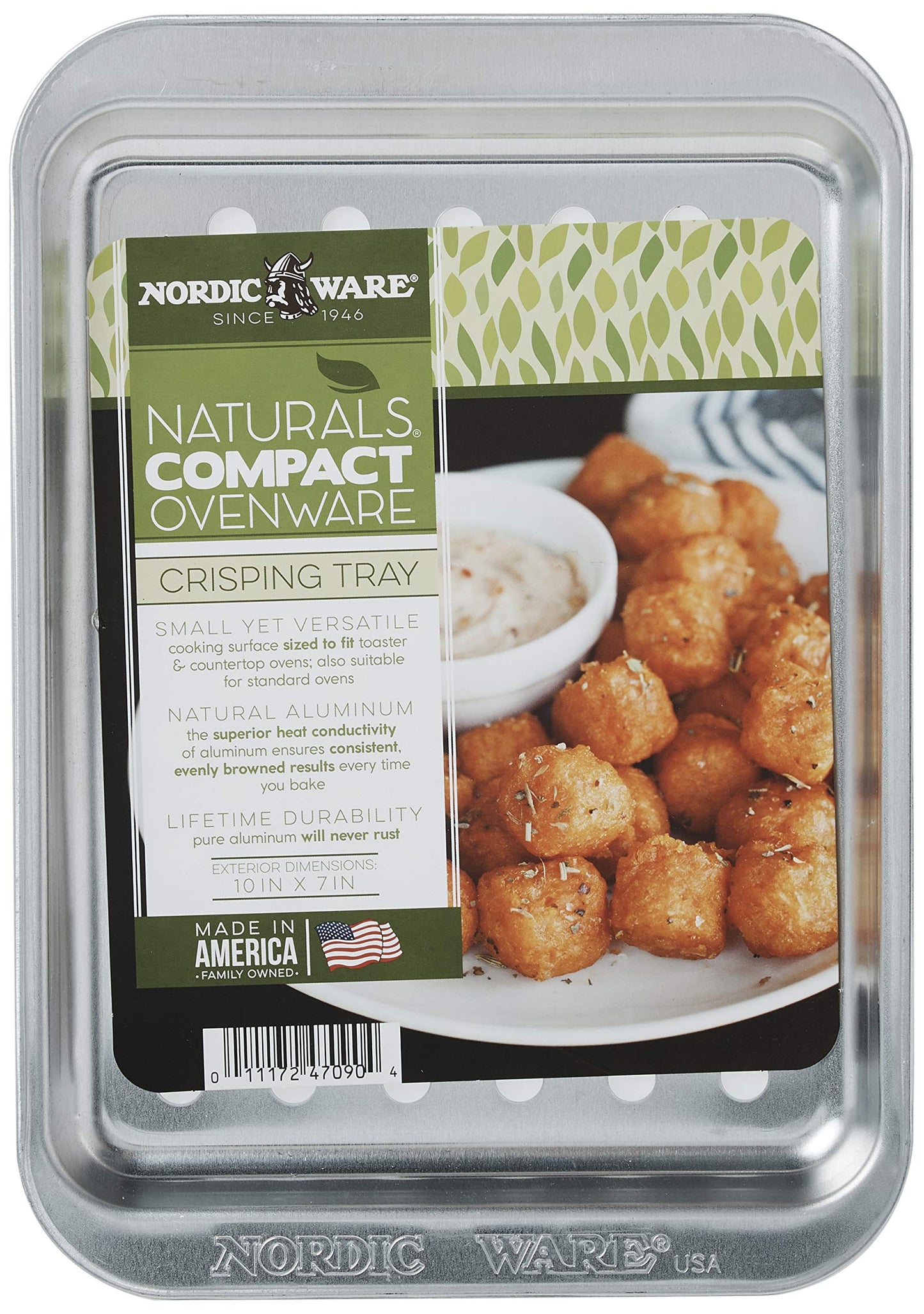 Nordic Ware Naturals Compact 5-Inch Pie Pan - Natural Uncoated Aluminum,Toaster Oven, Counter Ovens, Air Fryer and Broiler Safe, Personal Size